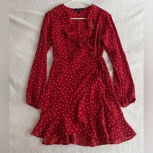 Forever 21 Red Polka Dot Wrap Dress